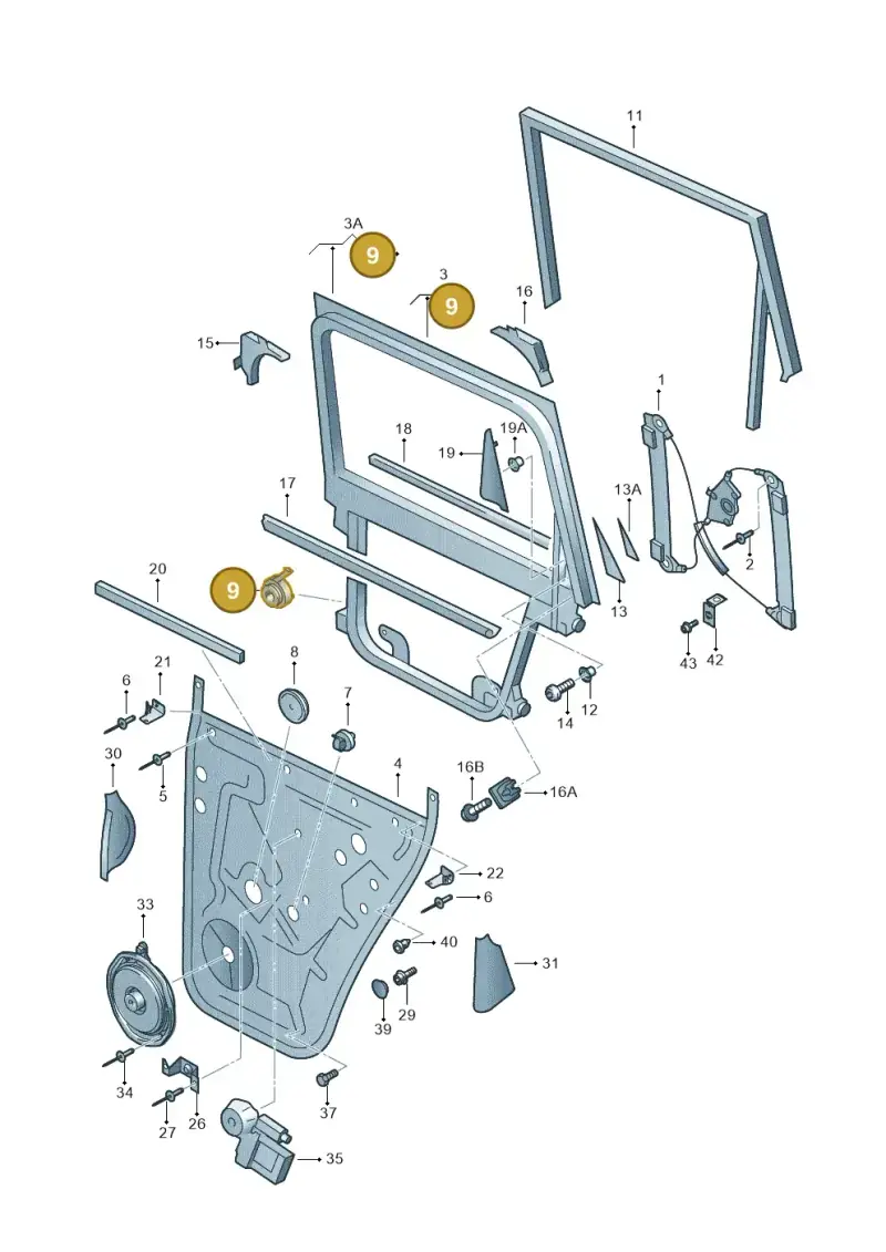 7L0837346A — Volkswagen Touareg                08> (2007-) diagram 274839600, position 9