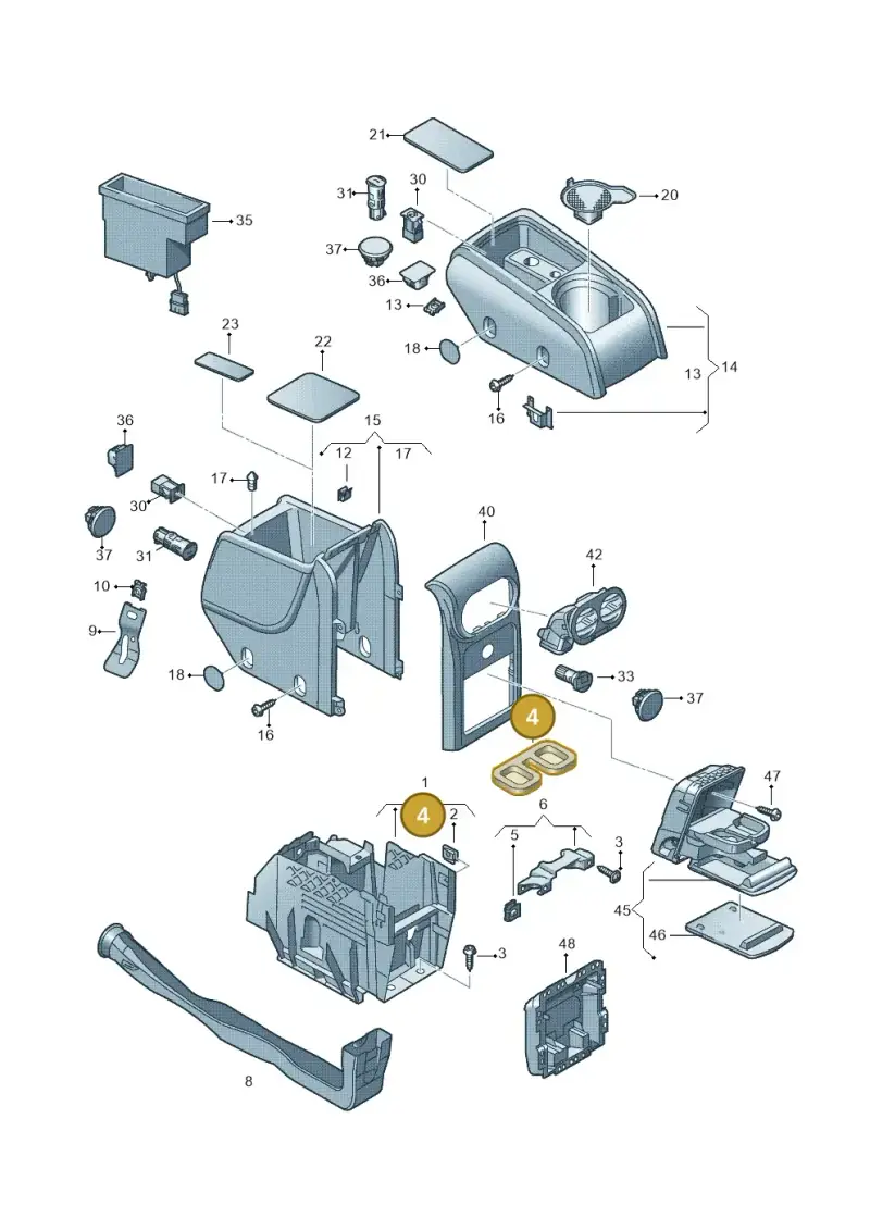 7L0837735 — Volkswagen Tiguan 4Motion (2011-2018) diagram 634863600, position 4