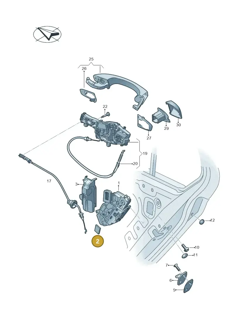 7L0837735 — Volkswagen Passat saloon (2014-2024) diagram 793839000, position 2