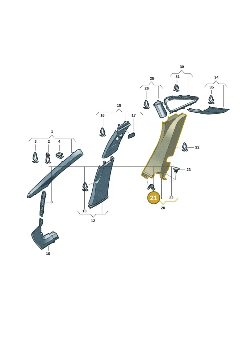 7L0867208 — Volkswagen ID.7 Limousine Pro (2023-) diagram 14b867700, position 21
