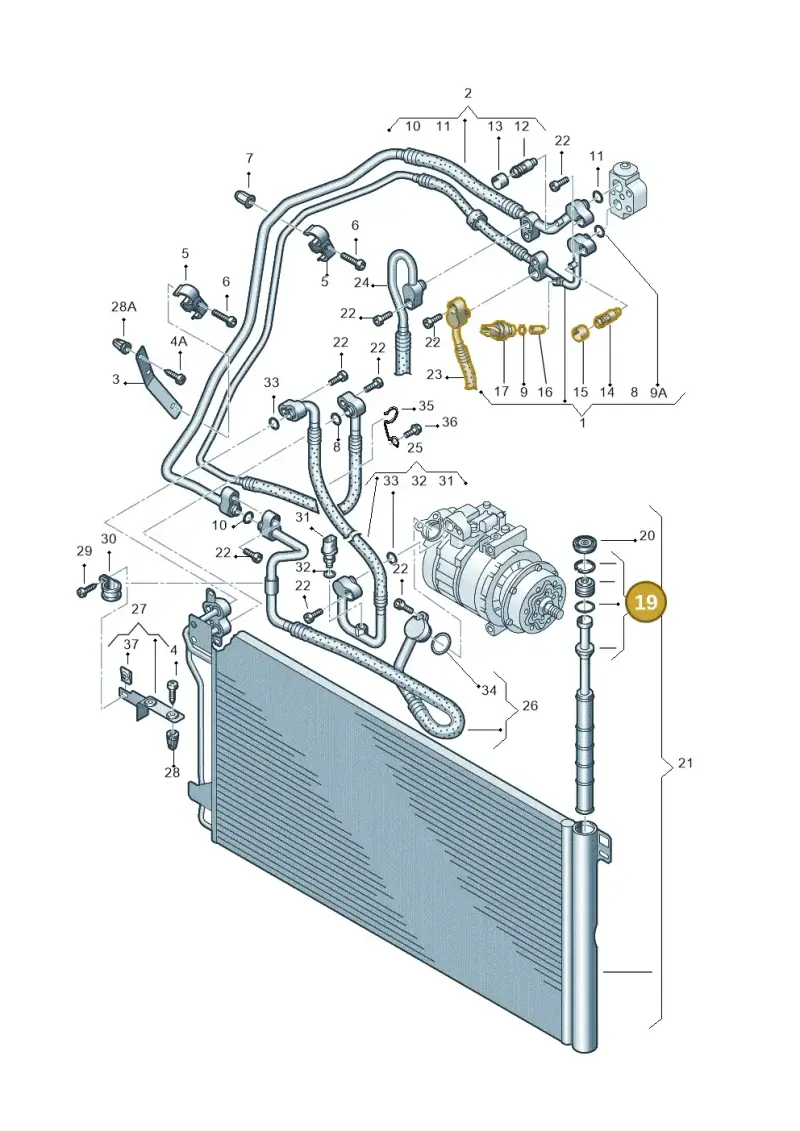 7L0898191A — Volkswagen TRANSPORTER/4MOTION    06 (2005-2006) diagram 410820200, position 19