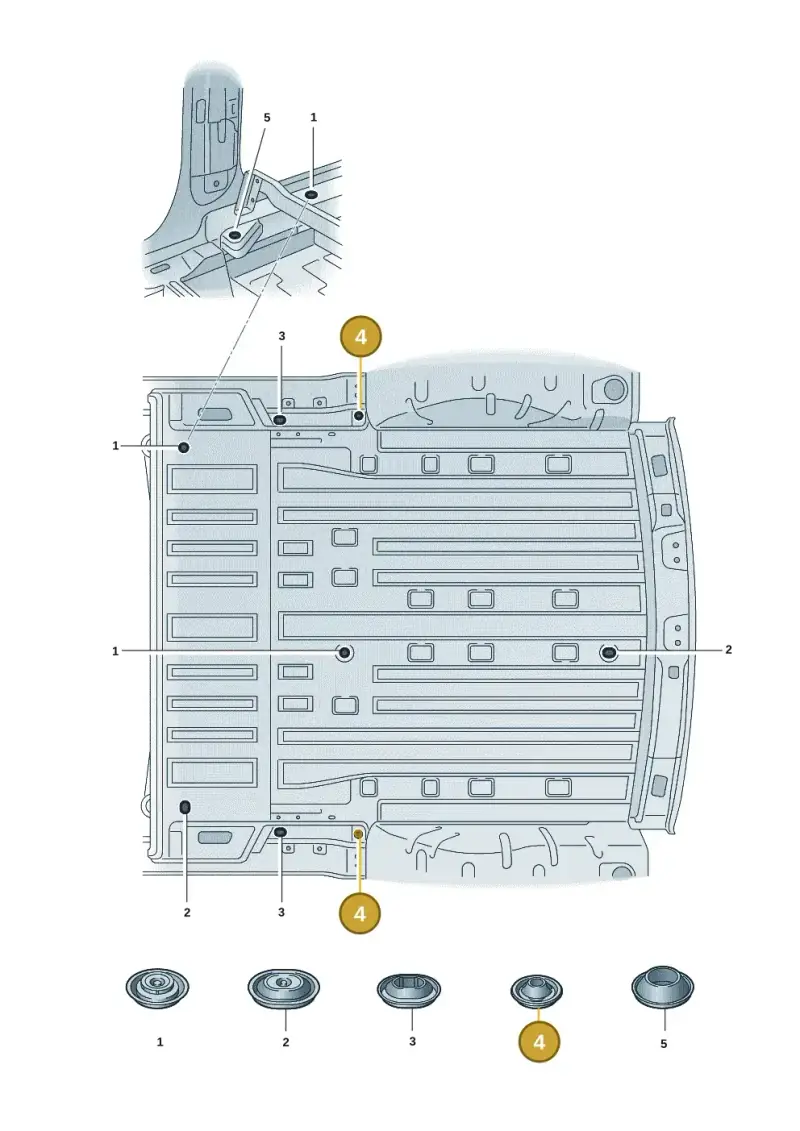 7L0899181 — Volkswagen Caddy Maxi Kombi (2020-2024) diagram 2ka803037, position 4