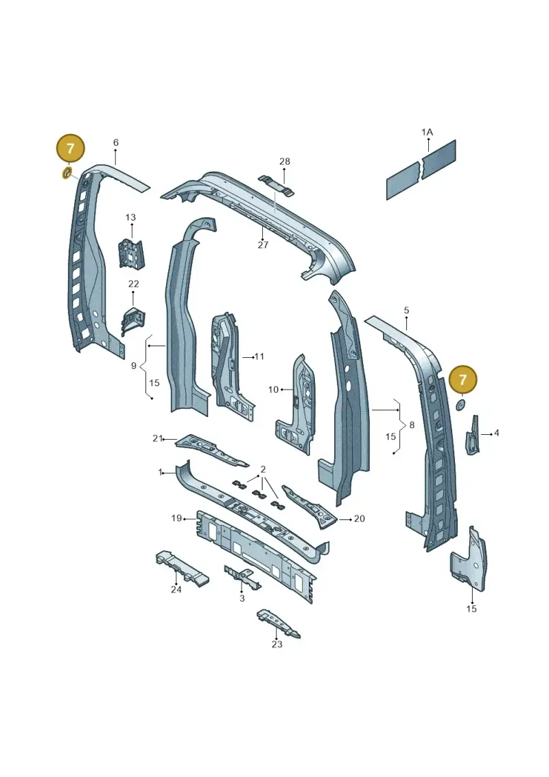 7L0899182 — Volkswagen Transport. multivan (2019-2024) diagram 410813000, position 7