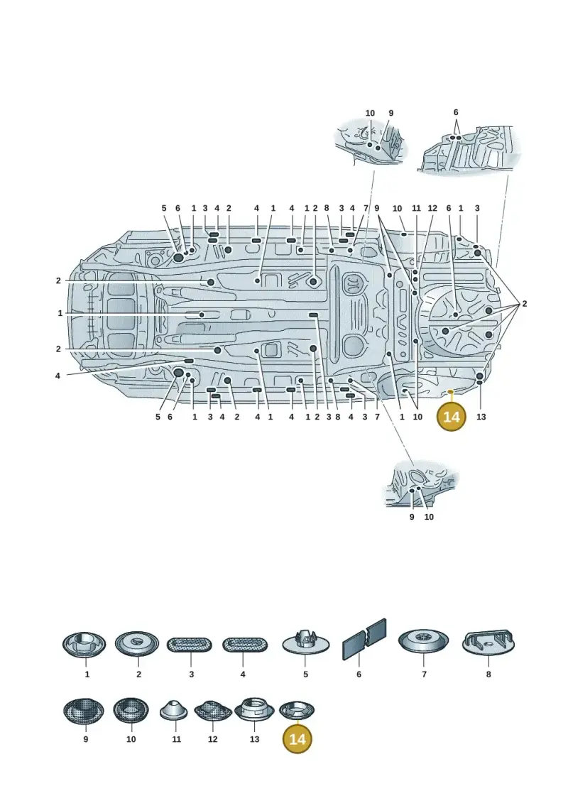 7L0899183A — Volkswagen Taigo (2021-2024) diagram 2f0803670, position 14