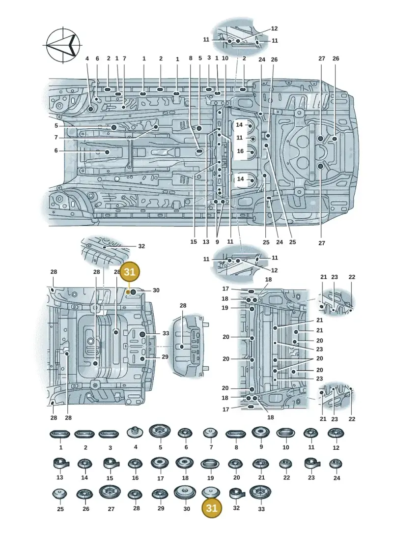 7L0899183A — Volkswagen Tiguan 2.0 (2023-) diagram 57x803670, position 31