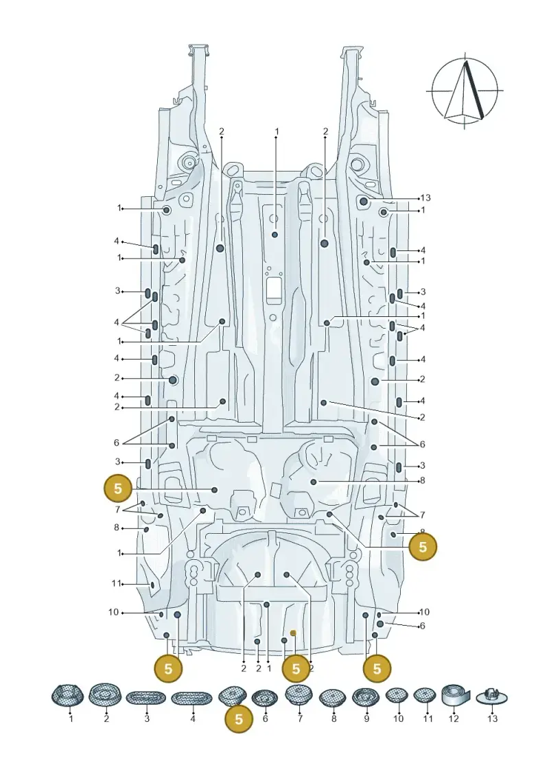 7L0899184A — Volkswagen T-Roc BlueMotion (2017-2024) diagram 813803350, position 5