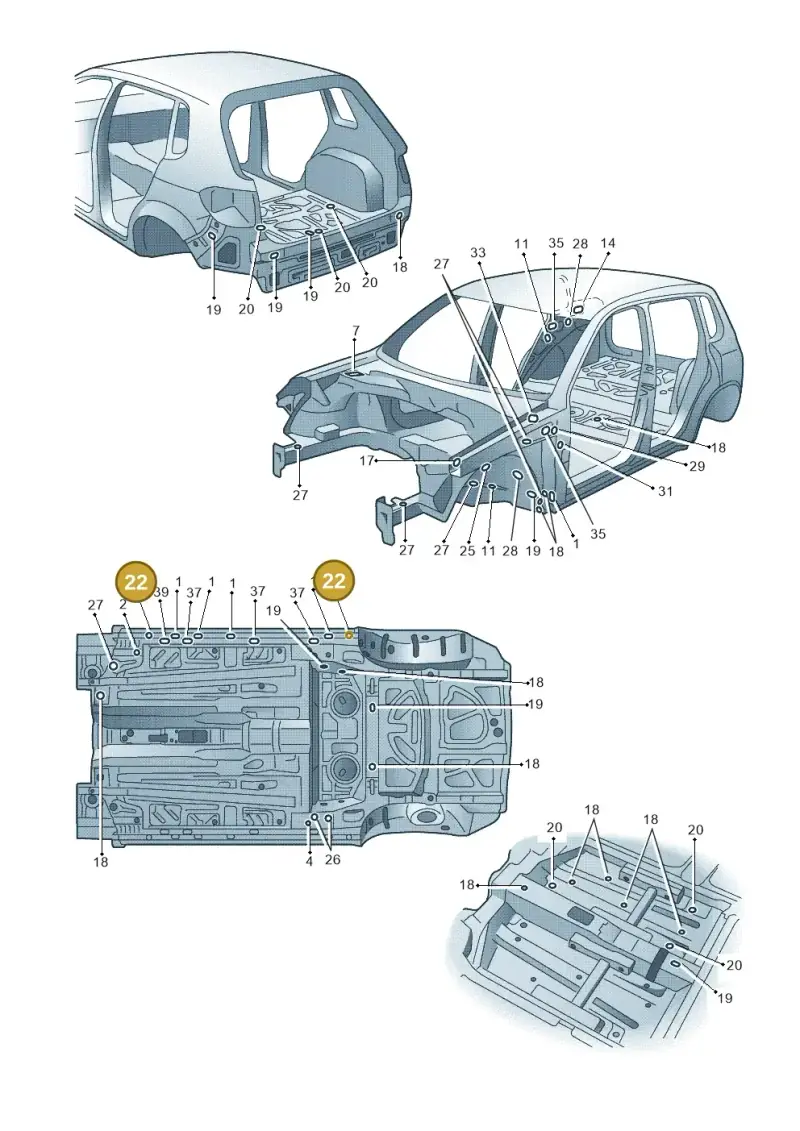 7L0899188 — Volkswagen Tiguan 4Motion (2011-2018) diagram 634803350, position 22