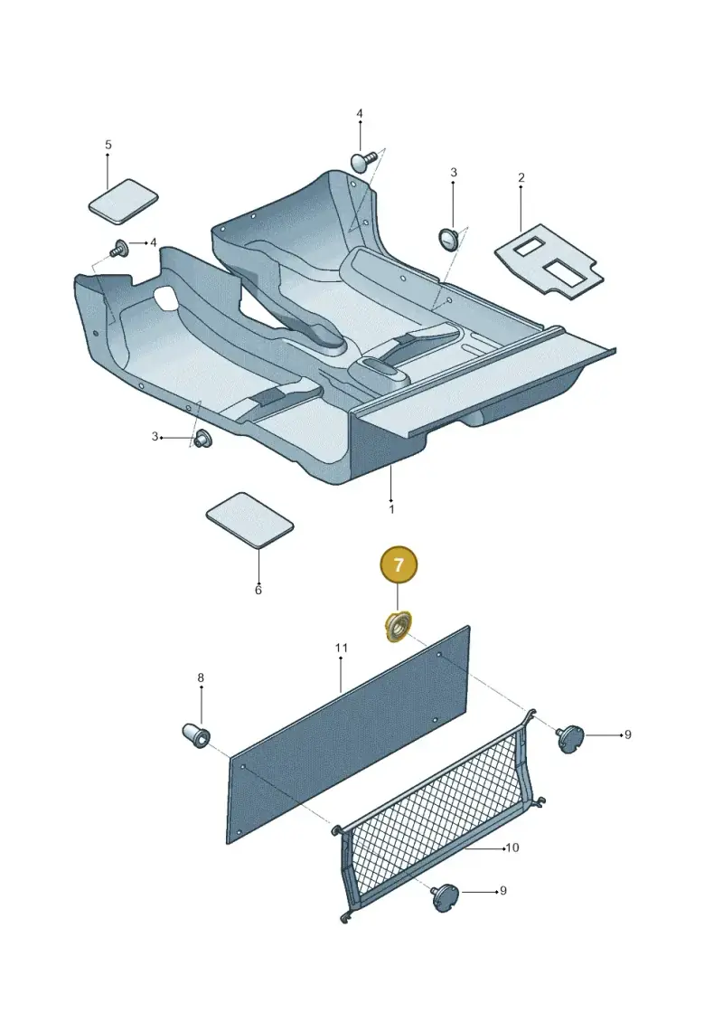 7L0899190 — Volkswagen Saveiro (2009-) diagram 395863000, position 7