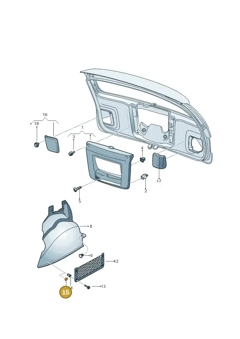 7L0899190 — Volkswagen Crossfox (2014-2021) diagram 558867700, position 15