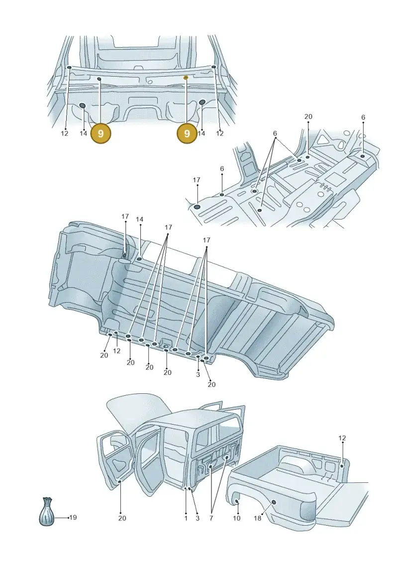 7L0899190 — Volkswagen Amarok twin cab (2022-) diagram 683803350, position 9