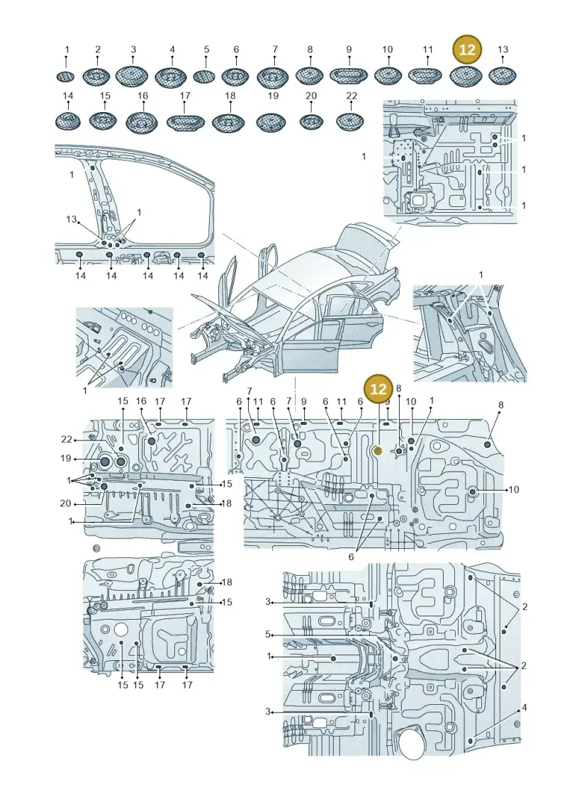 7L0899191 — Audi A8 (2017-2025) diagram 838803340, position 12