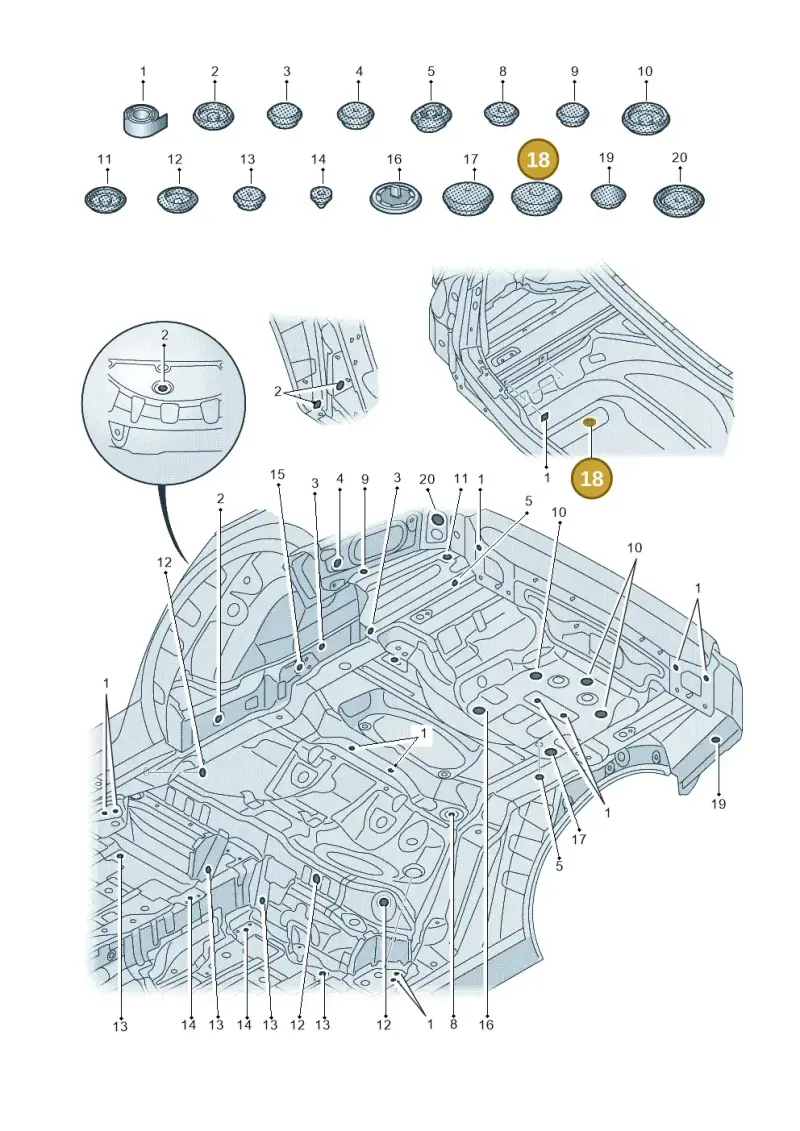 7L0899191 — Audi RS4 Avant (2017-2025) diagram 849803360, position 18