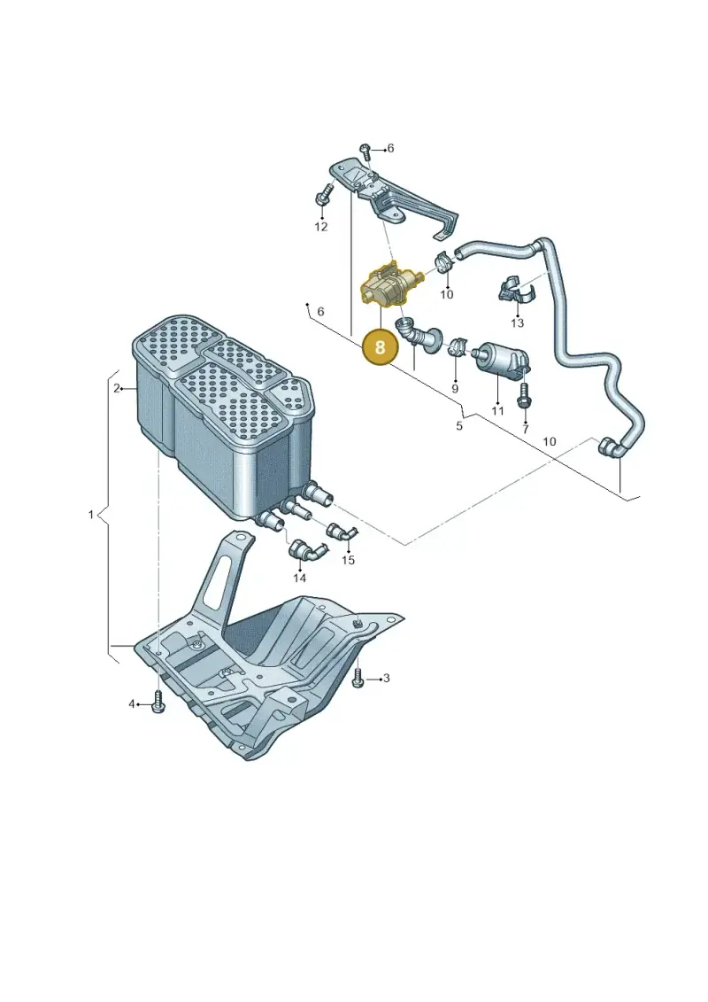 7L0906243A — Volkswagen Touareg (2017-2023) diagram 439201090, position 8
