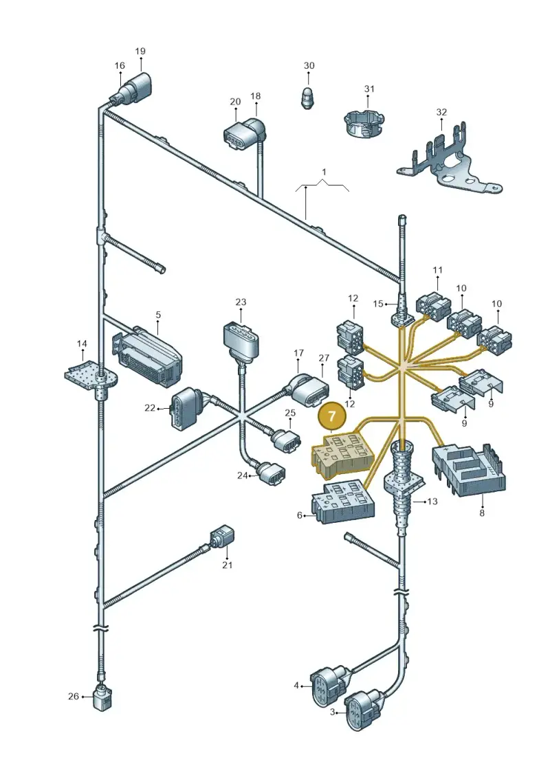 7L0937503D — Volkswagen Touareg                08> (2007-) diagram 274971200, position 7