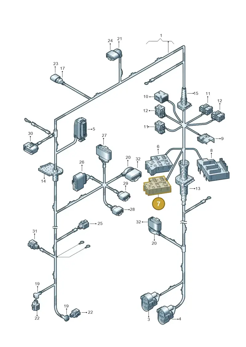 7L0937503D — Volkswagen Touareg                08> (2007-) diagram 274971300, position 7