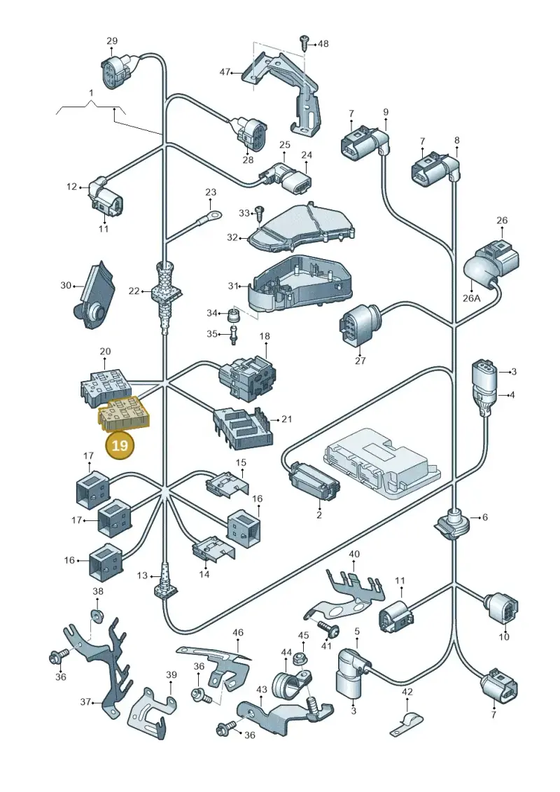 7L0937503D — Audi Q7 qu. 3.0 TDI (2009-2015) diagram 493971200, position 19