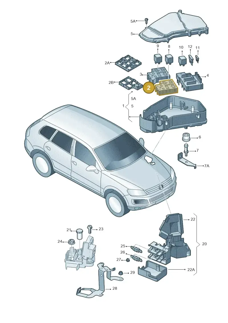 7L0937503 — Volkswagen Touareg BlueMotion (2014-2018) diagram 748937100, position 2