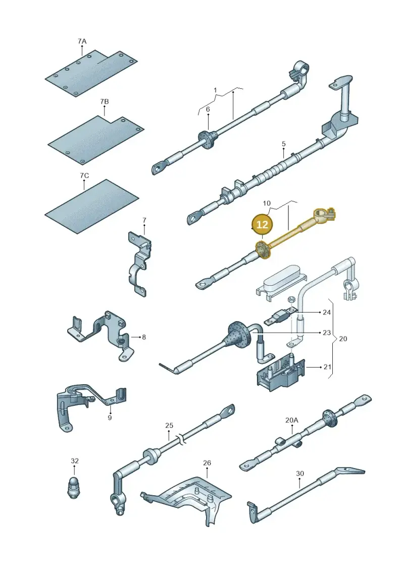 7L0941913C — Volkswagen Touareg                08> (2007-) diagram 274972040, position 12
