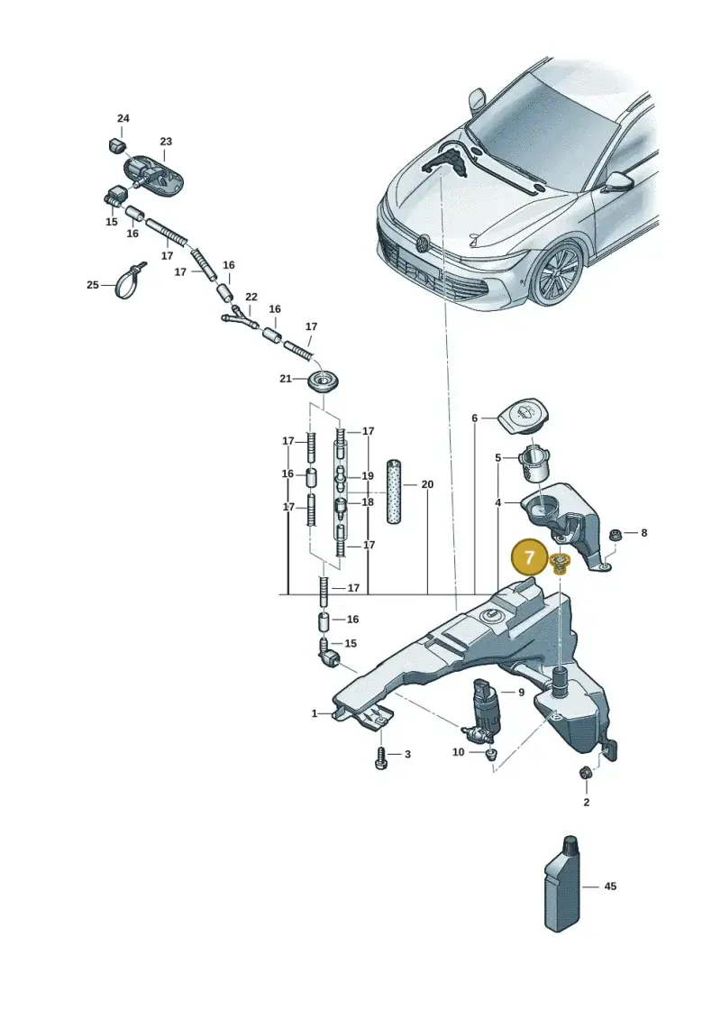 7L0955489 — Volkswagen Passat estate (2023-) diagram 3j0955110, position 7