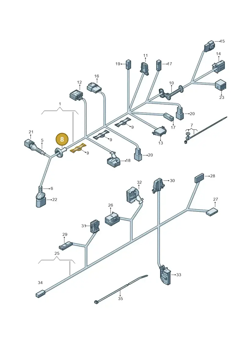 7L0971841B — Volkswagen Touareg                08> (2007-) diagram 274972350, position 8