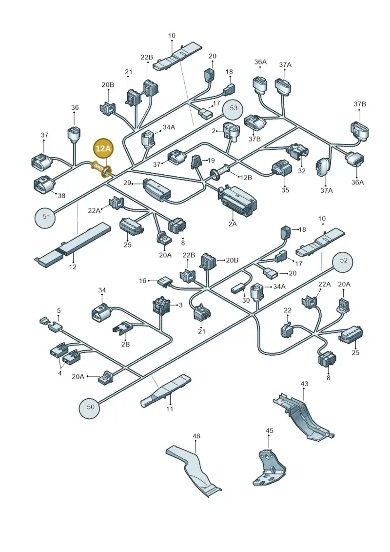 7L0971841D — Volkswagen Touareg                08> (2007-) diagram 274971820, position 12A