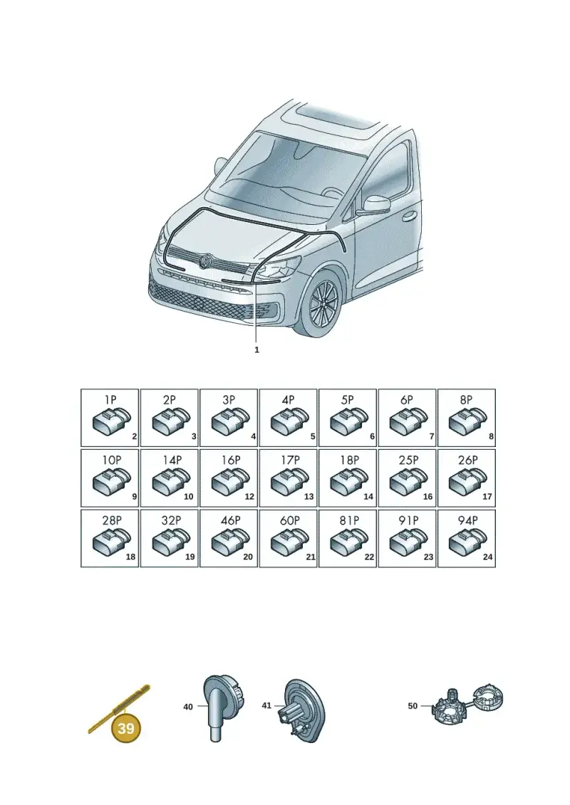 7L0971904 — Volkswagen Caddy Maxi (2020-2025) diagram 2ka971080, position 39