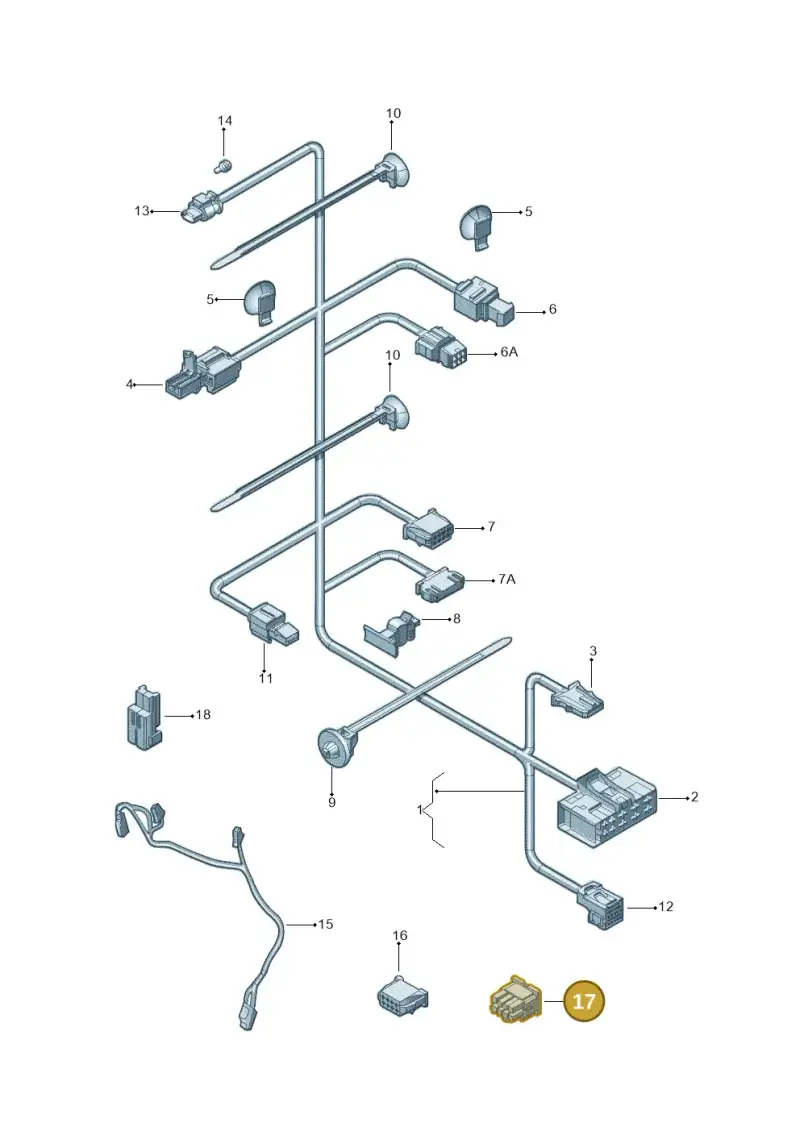 7L0972623 — Volkswagen Jetta 1.6 (2014-2018) diagram 692972270, position 17