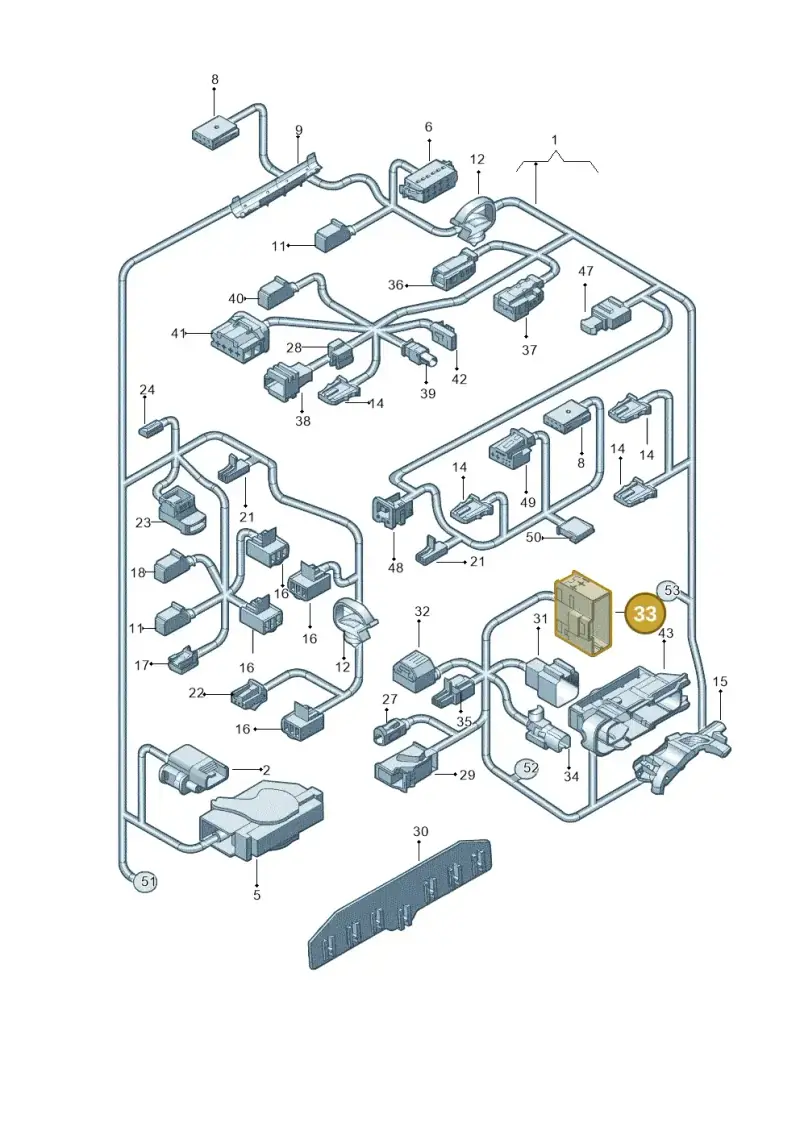 7L0972762 — Volkswagen Jetta (2013-2014) diagram 692971820, position 33