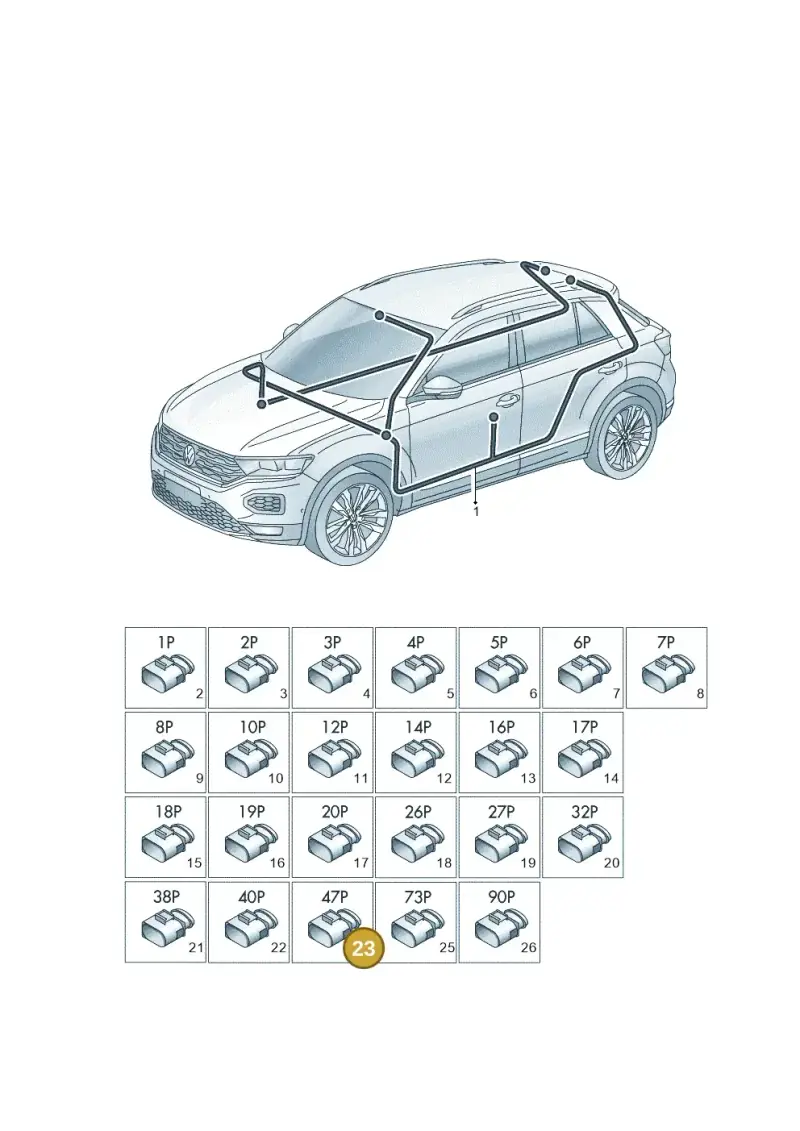 7L0973047 — Volkswagen T-Roc BlueMotion (2017-2024) diagram 813971810, position 23