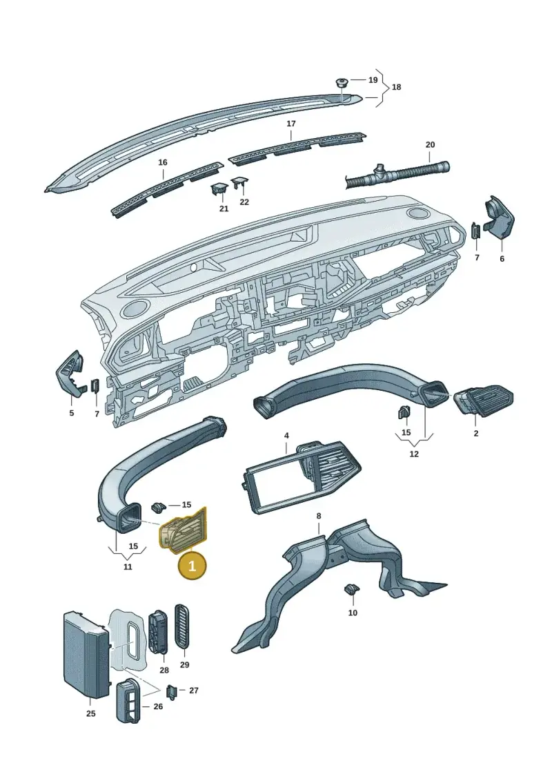 7L1819703DBUS — Volkswagen Single-cab transp. (2019-2024) diagram 7fp819300, position 1