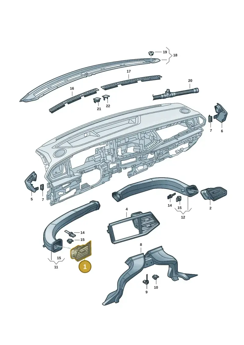 7L2819703EQZO — Volkswagen Transporter Multivan (2019-2024) diagram 7ep819300, position 1