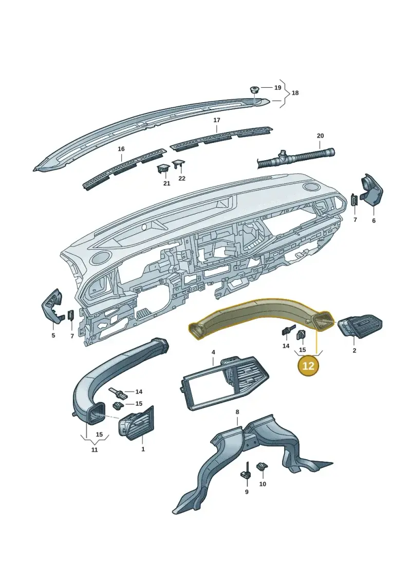 7L2819716 — Volkswagen Transport. multivan (2019-2024) diagram 7ep819300, position 12