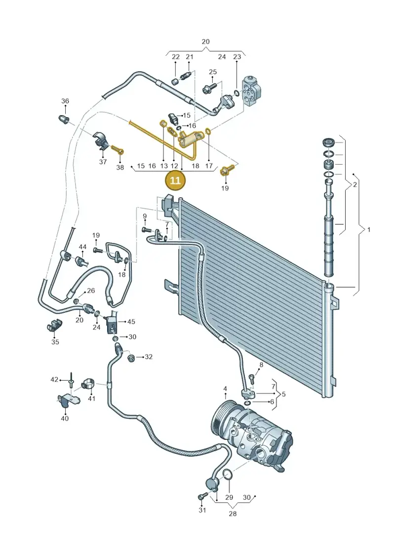 7L2820741A — Volkswagen Transport. multivan (2019-2024) diagram 861260400, position 11