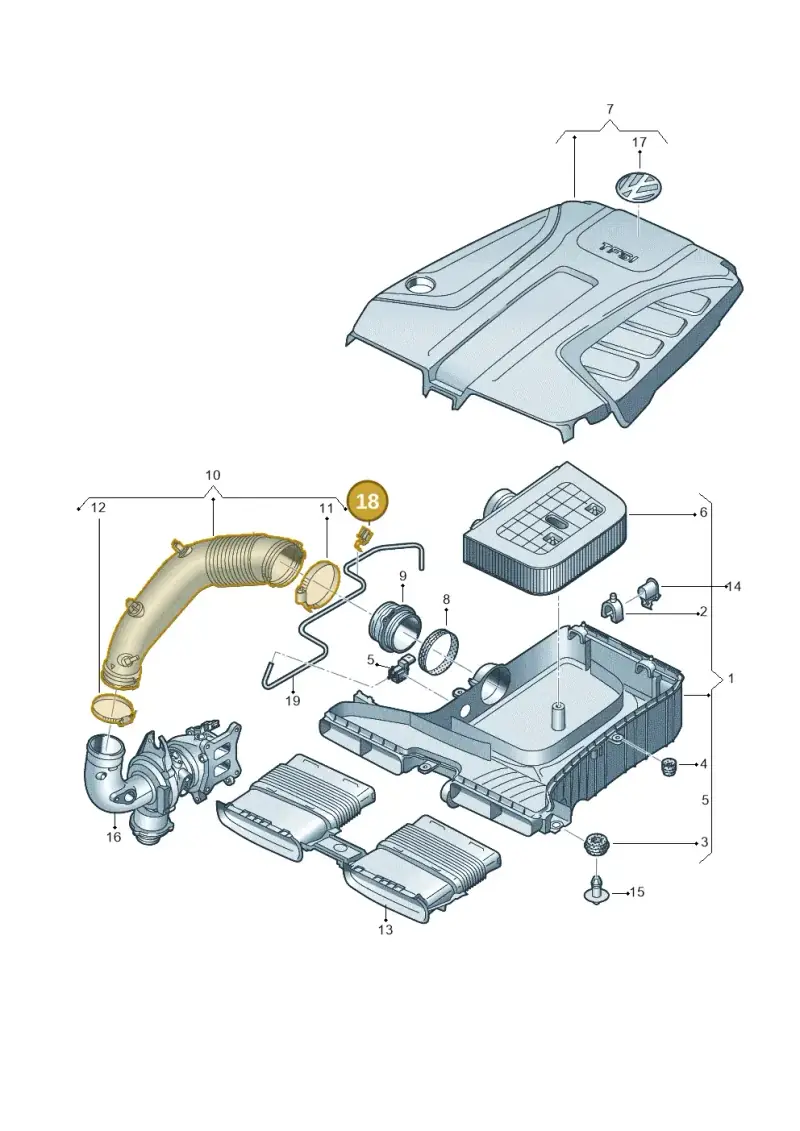 7L5253198 — Volkswagen Touareg (2017-2023) diagram 439129150, position 18