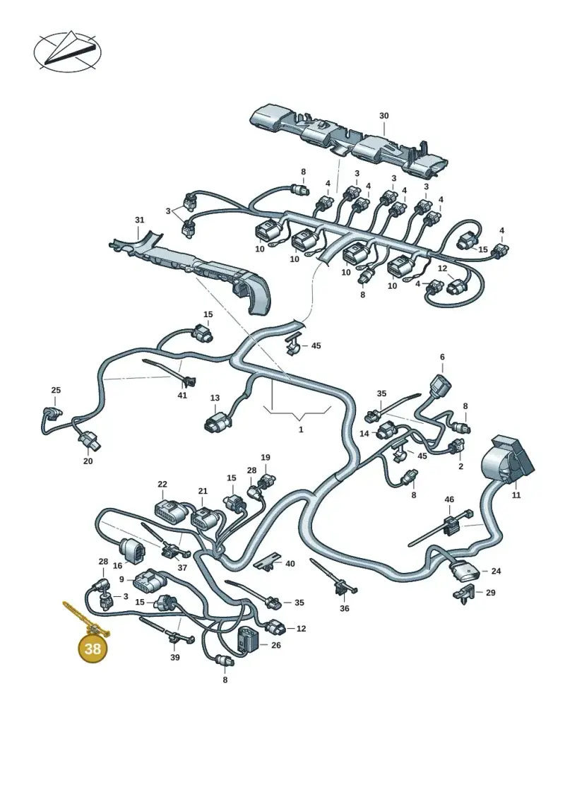 7L5971847B — Volkswagen Tiguan 2.0 (2023-) diagram 5h0971018, position 38