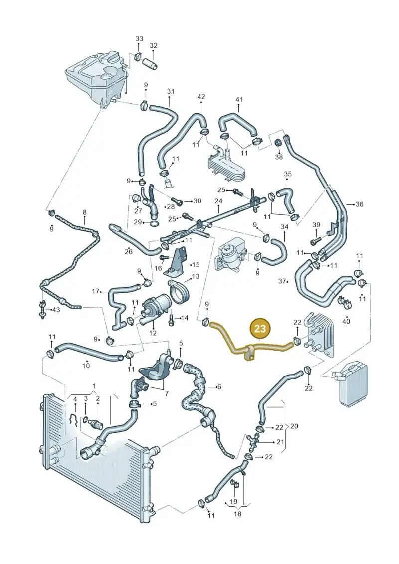 7L6121058R — Volkswagen Touareg                08> (2007-) diagram 478121510, position 23