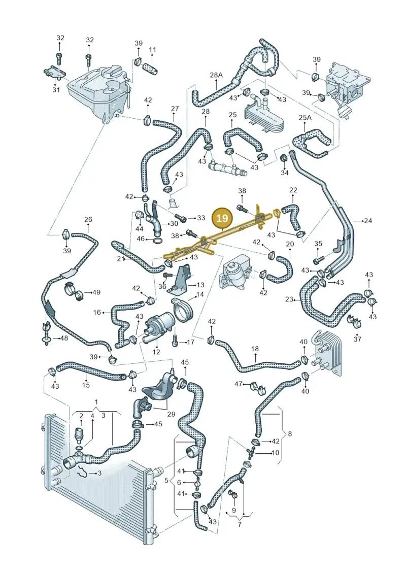 7L6121065C — Volkswagen Touareg (2005-2006) diagram 274121500, position 19