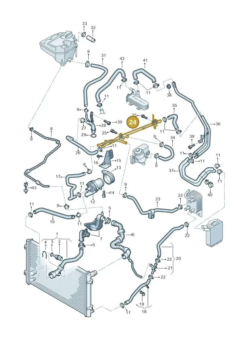 7L6121065C — Volkswagen Touareg                08> (2007-) diagram 478121510, position 24