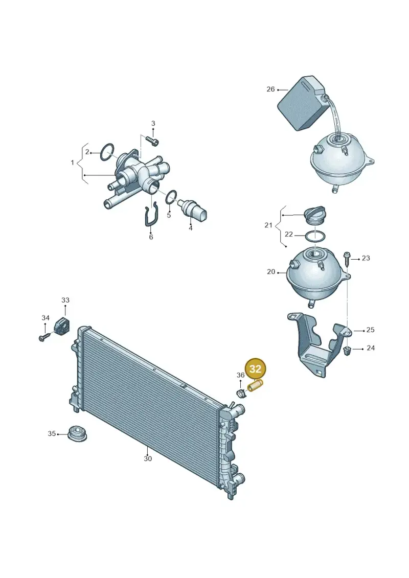 7L6121099 — Volkswagen Polo (2012-2014) diagram 747121870, position 32