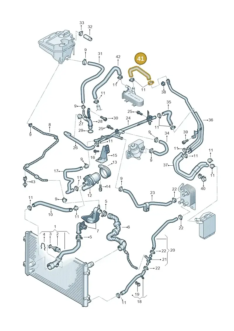 7L6121156J — Volkswagen Touareg                08> (2007-) diagram 478121510, position 41