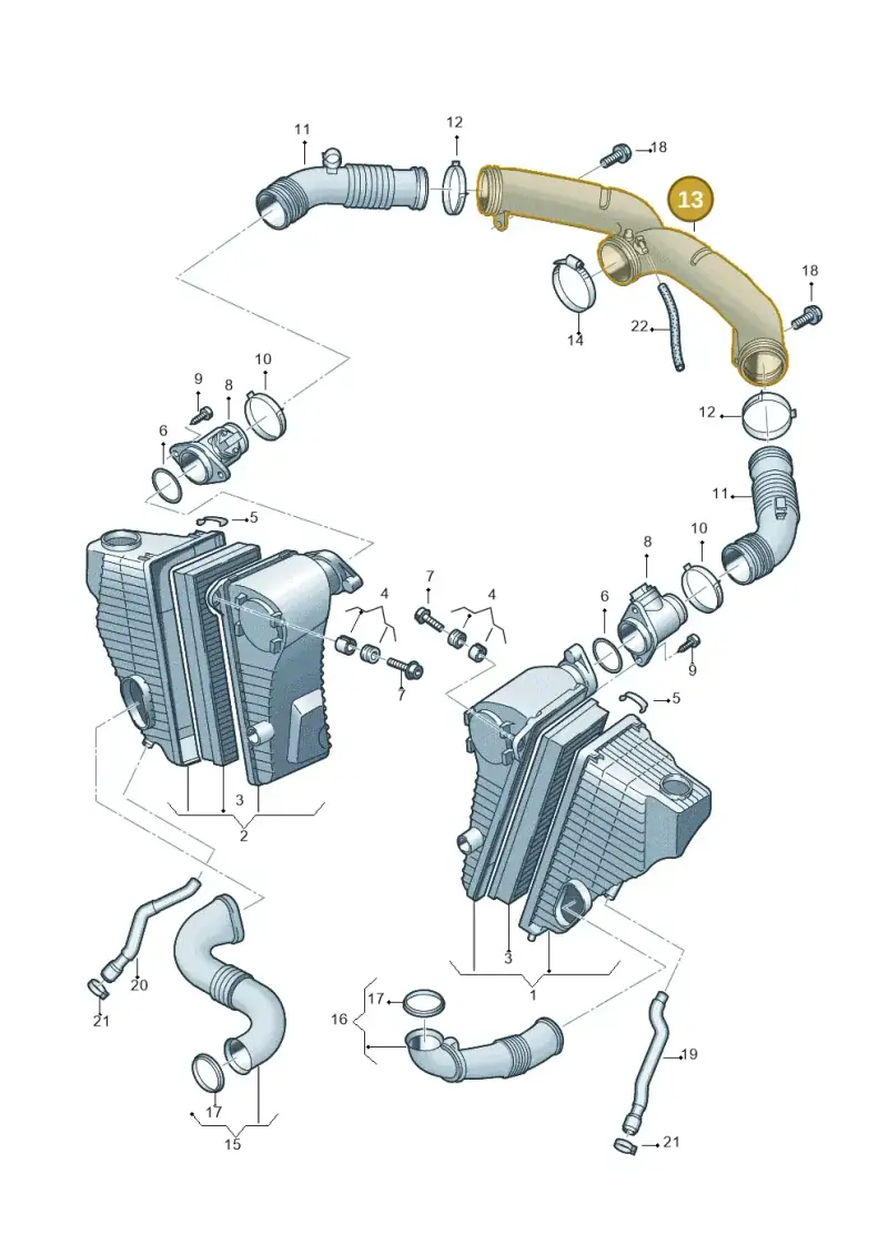 7L6129627G — Volkswagen Touareg                08> (2007-) diagram 478129450, position 13