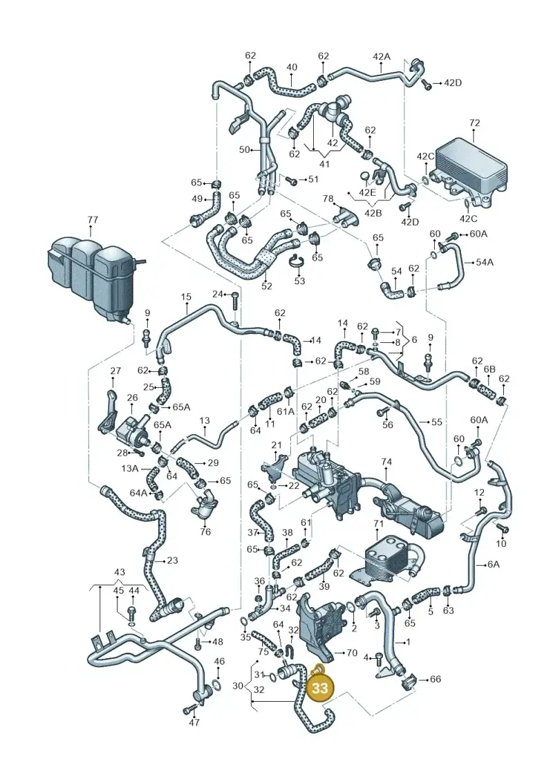 7L6145830 — Volkswagen Touareg (2012-2014) diagram 693121560, position 33