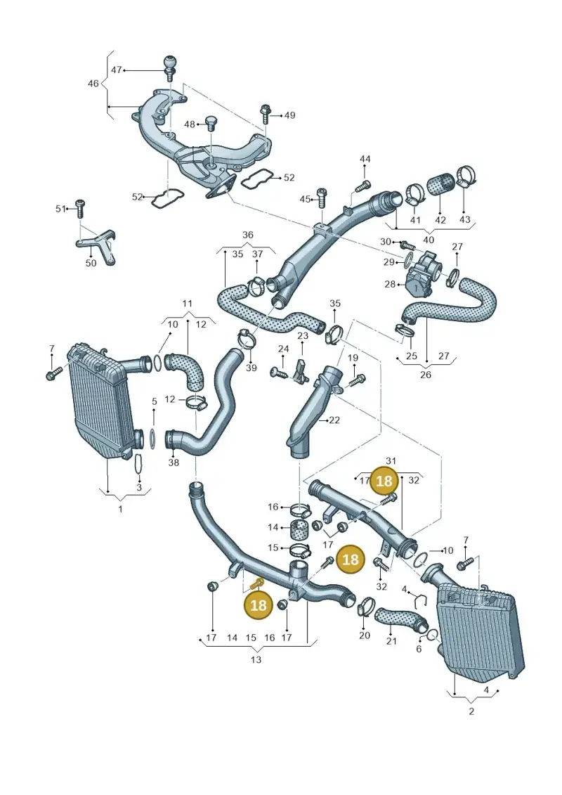 7L6145830 — Volkswagen Touareg (2010-2012) diagram 693145850, position 18