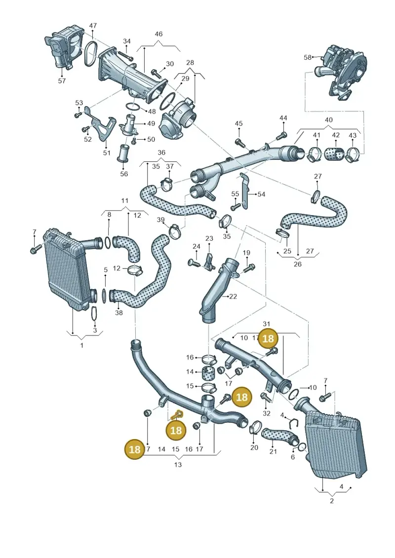 7L6145830 — Volkswagen Touareg BlueMotion (2014-2018) diagram 693145860, position 18
