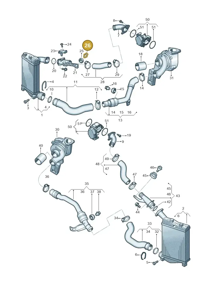 7L6145830 — Volkswagen Touareg BlueMotion (2014-2018) diagram 693145900, position 26