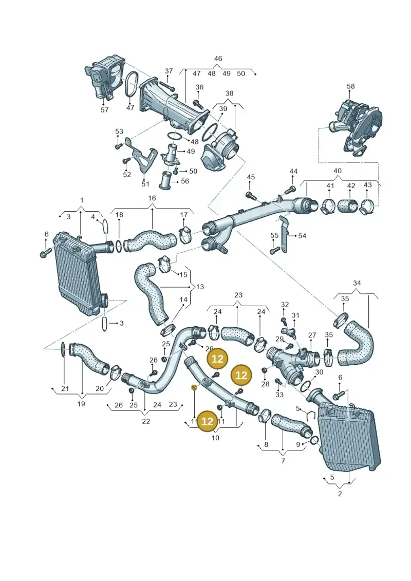 7L6145830 — Volkswagen Touareg BlueMotion (2014-2018) diagram 787145870, position 12