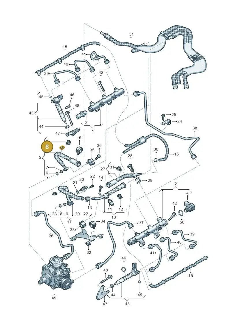 7L6422379 — Volkswagen Amarok twin cab (2022-) diagram 738130900, position 8