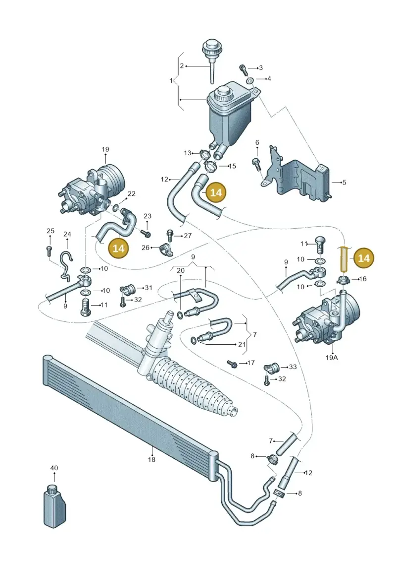 7L6422889AB — Volkswagen Touareg                08> (2007-) diagram 274422550, position 14