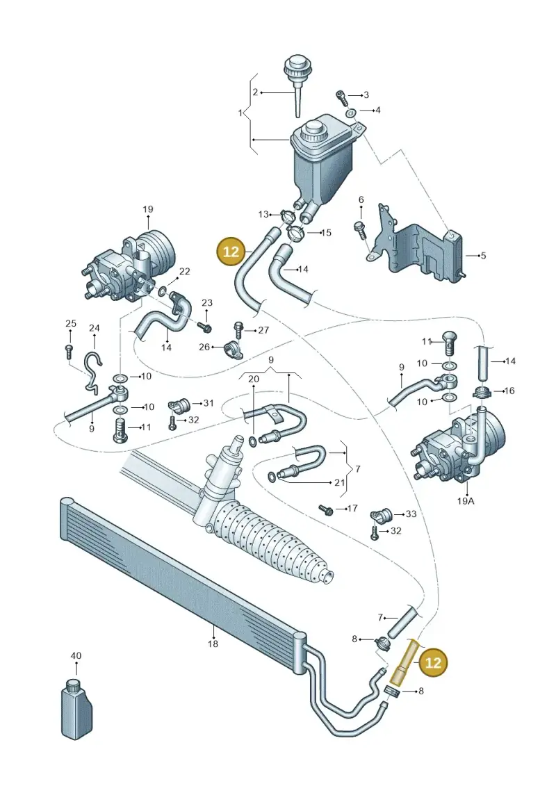 7L6422890E — Volkswagen Touareg (2005-2006) diagram 274422550, position 12