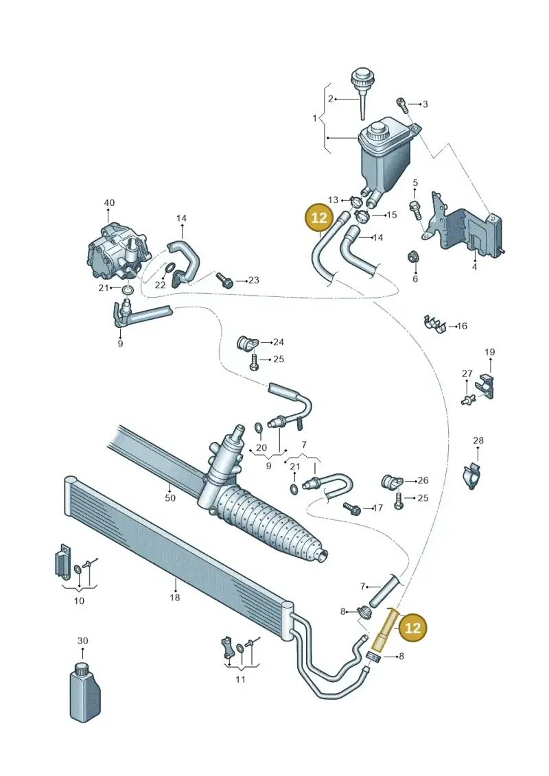 7L6422890E — Volkswagen Touareg                08> (2007-) diagram 616422520, position 12